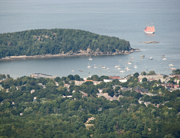 View of Bar Harbor from Cadillac Mountain