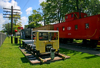 Outside at the Train Museum in Conneaut, Ohio