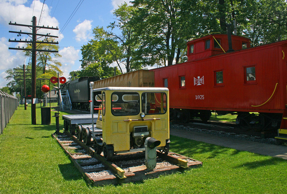 Outside at the Train Museum in Conneaut, Ohio