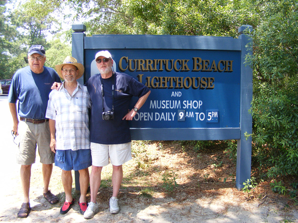 Pete, Chuck and Jack-at the entrance to the Currituck Beach Lighthouse